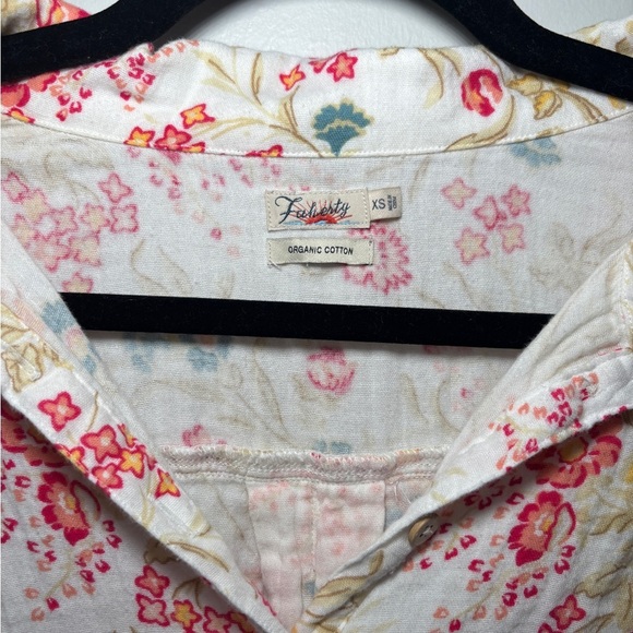 FAHERTY Hana Floral Print 100% Cotton Collared Shirt Tunic Dress Sz XSmall - Picture 8 of 10